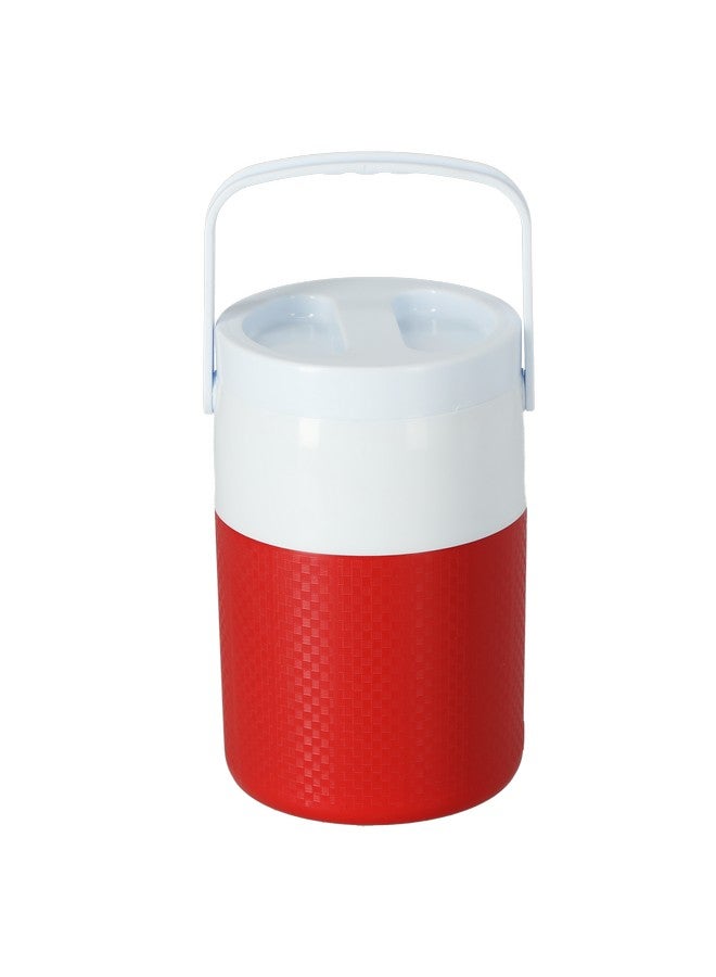 كوزموبلاست MFKCXX002 كيب كولد إبريق مبرد للمياه بلاستيكي خالي من البي بي ايه أحمر وأبيض 1 جالون - Image 5